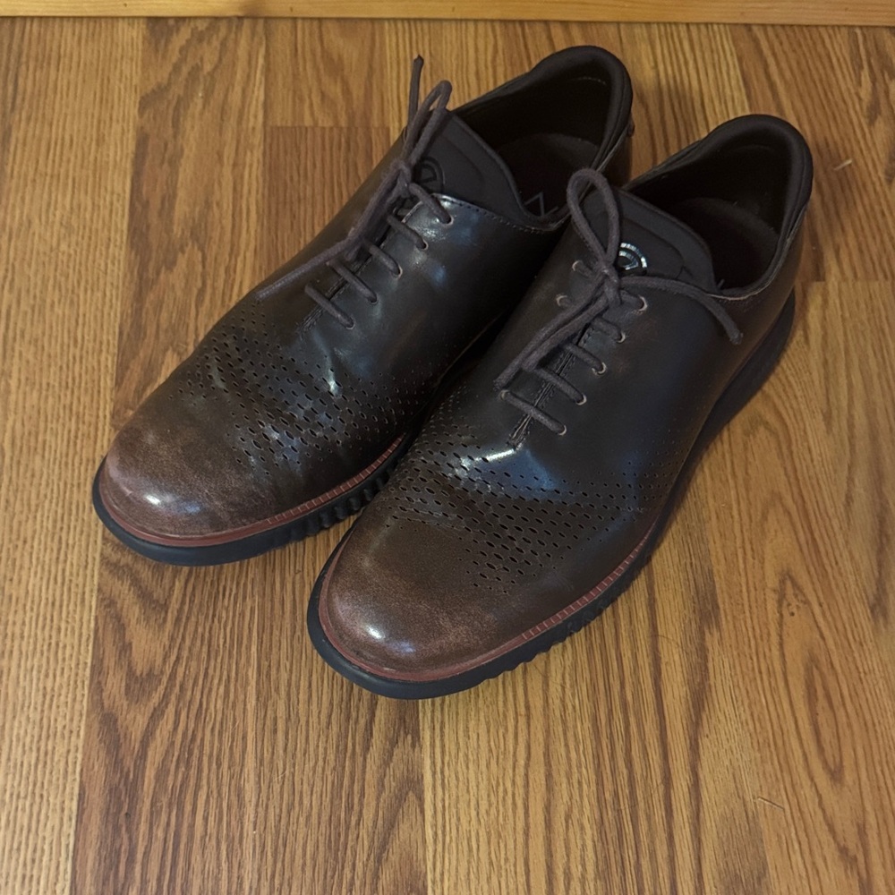 Cole Haan Zerogrand Dark Brown Leather Oxfords